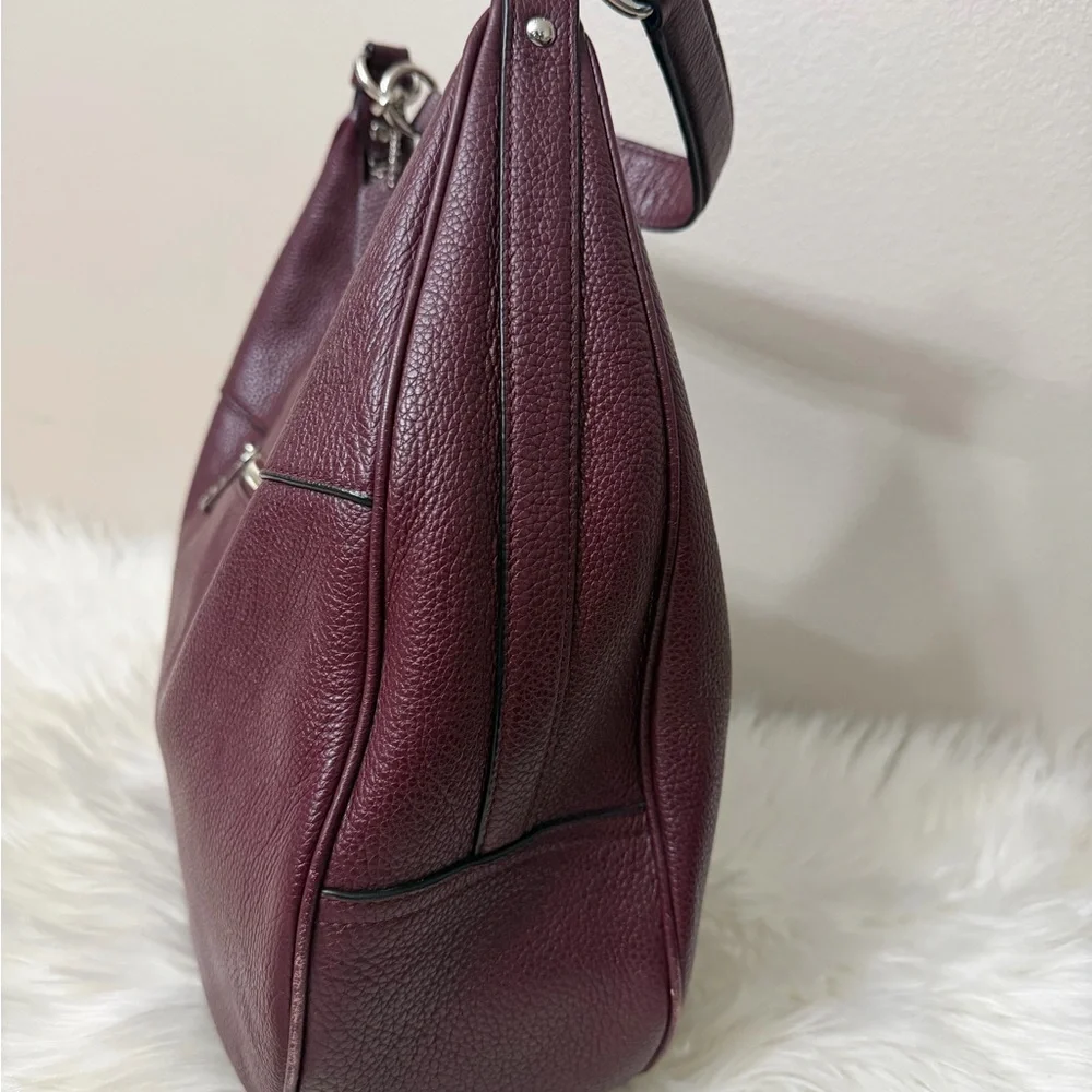 Coach #F38259 Deep Red Leather Hobo Bag